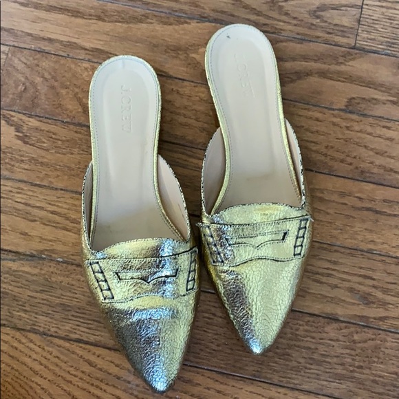 J. Crew Shoes - Jcrew metallic slides